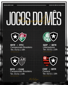 JOGOS DO MÊS BOTAFOGO